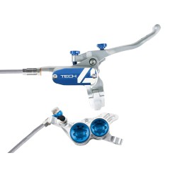 Hope Frein à disque arrière Tech 4 V4 Argent / Bleu - Purebike