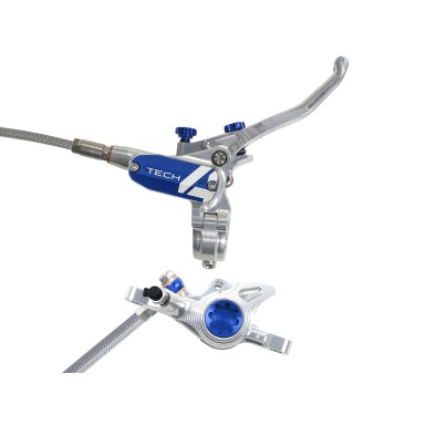 Hope Frein à disque arrière Tech 4 X2 Argent / Bleu - Purebike