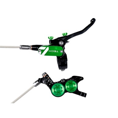Hope Frein à disque arrière Tech 4 V4 Factory Noir / Vert - Purebike