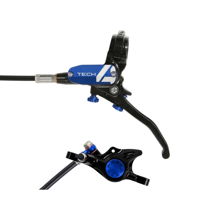 Hope Frein à disque avant Tech 4 X2 Noir/Bleu - Purebike