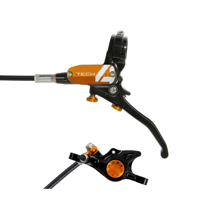 Hope Frein à disque avant Tech 4 X2 Noir/Orange - Purebike
