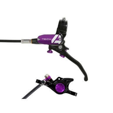 Hope Frein à disque avant Tech 4 X2 Noir/Violet - Purebike