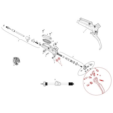 Levier Aluminium pour frein Sram Guide RS - Purebike