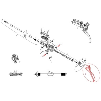Levier Aluminium Guide RSC, Code RSC - Pièces détachées de frein à disque pour vélo - Freinage VTT - Purebike - Materiel Velo, A