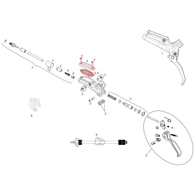 Sram Reservoir Cap Kit for Guide R / RS / RSC, DB5