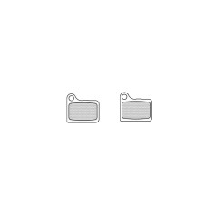 Plaquettes de freins Shimano Deore Hydraulic BR-M555 2001-2002 - Plaquette de Frein VTT métallique organique et résine - Purebik
