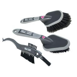 Kit de 3 brosses - Brosses de nettoyage pour vélo - Accessoires VTT - Purebike - Materiel Velo, Accessoires VTT Equipement Vélo 