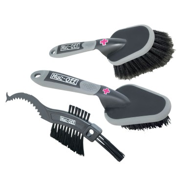 Kit de 3 brosses - Brosses de nettoyage pour vélo - Accessoires VTT - Purebike - Materiel Velo, Accessoires VTT Equipement Vélo 