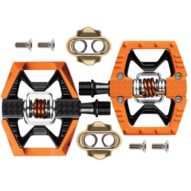 Pédales Double shot orange et noir - Pédales de VTT - Purebike