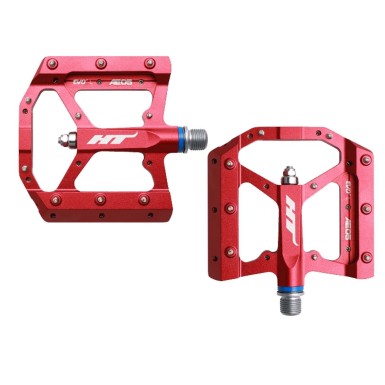 Pédales Evo AE05 Rouge HT Components - Pédales plates VTT - Purebike