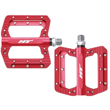 Pédales plates Nano ANS01 Rouge - Accessoires VTT - Purebike