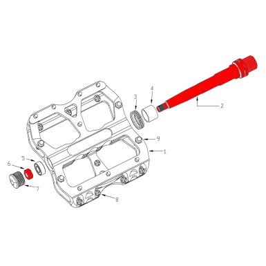Reverse Components Kit axes pour pédales Escape - Purebike