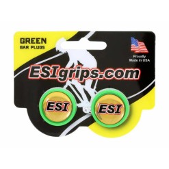 ESI Embouts de guidon Vert fluo - Purebike