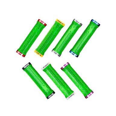 Grips Stamp Lock-On Vert - Poignées grips de vélo - Accessoires VTT - Purebike - Materiel Velo, Accessoires VTT Equipement Vélo 