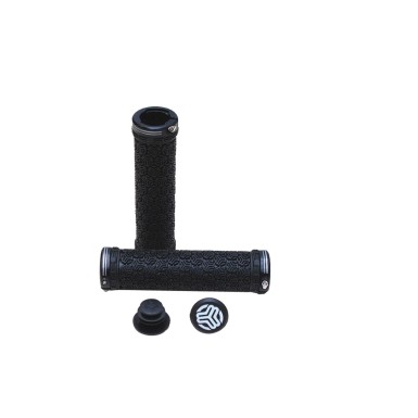 Grips Lock On Logo Noir - Poignées grips de vélo - Accessoires VTT - Purebike - Materiel Velo, Accessoires VTT Equipement Vélo -
