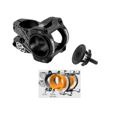 Reverse Components Potence Black-One D-2 31.8 mm et 35 mm - Noir/Gris - Purebike