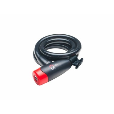 Qloc Security Antivol Spirale à clé Ø15 - 1500mm - avec support - Purebike