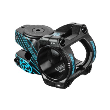 Reverse Components Potence Black-One D-2 31.8 mm et 35 mm - Noir / Bleu - Purebike