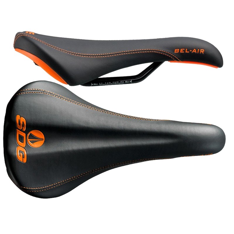 SDG Selle Bel Air RL Acier - Noir / Orange - Purebike