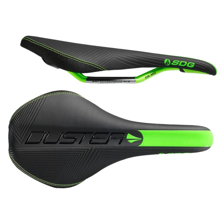 SDG Selle Duster Mtn P Cro-Mo - Noir / Vert - Purebike