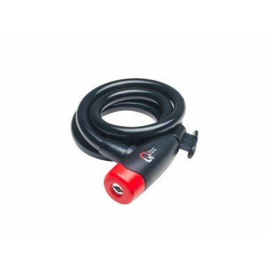 Qloc Security Antivol Spirale à clé Ø8 - 1500mm - avec support - Purebike
