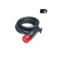 Qloc Security Antivol Spirale à clé Ø8 - 1500mm - avec support - Purebike