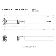 BikeYoke Tija telescopica Divine SL sin mando remoto