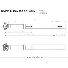 BikeYoke Tija telescopica Divine SL sin mando remoto