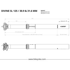 BikeYoke Tija telescopica Divine SL sin mando remoto