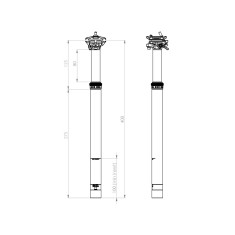 BikeYoke Tige de selle télescopique Revive 2.0 sans remote - 27,2 x 80 mm - Purebike