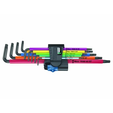 Wera Jeu de clés mâles coudées TORX HF 1 (9 pièces) - Version longue - Purebike