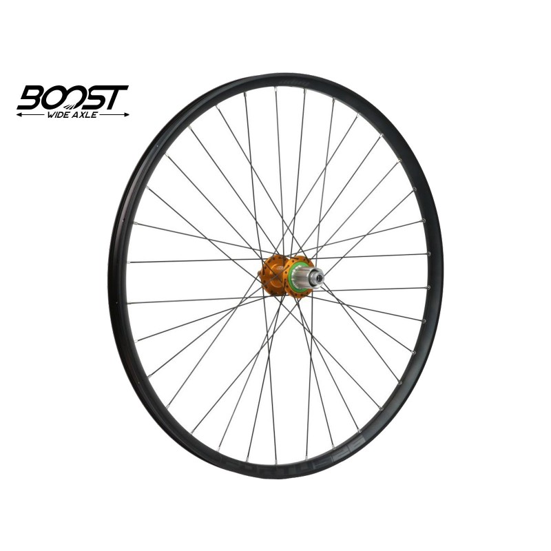 Hope Roue arrière Fortus 26 Orange 29'' Boost 148 mm - Purebike