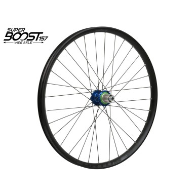 Hope Roue arrière Fortus 30 Single Cavity Bleu 29'' SuperBoost 157 mm - Purebike