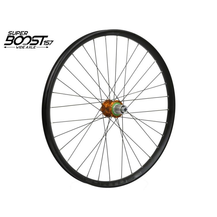 Hope Roue arrière Fortus 30 Single Cavity Orange 29'' SuperBoost 157 mm - Purebike