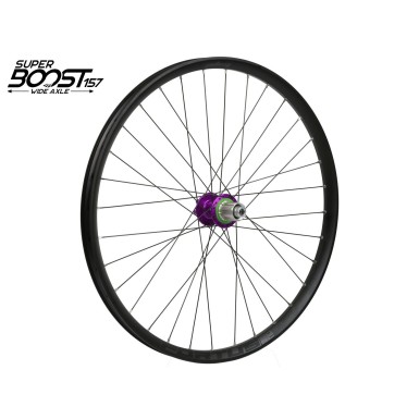Hope Roue arrière Fortus 30 Single Cavity Violet 29'' SuperBoost 157 mm - Purebike