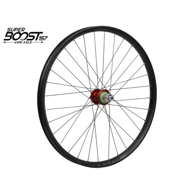 Hope Roue arrière Fortus 30 Single Cavity Rouge 29'' SuperBoost 157 mm - Purebike