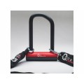 Qloc Security Antivol U - Ø14 - 75/150mm - avec chaine Ø8 / 900mm et support - Purebike