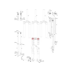 Kit joints fourche 40 mm Totem - Kit joints pour fourche de vélo - Equipement VTT - Purebike - Materiel Velo, Accessoires VTT Eq