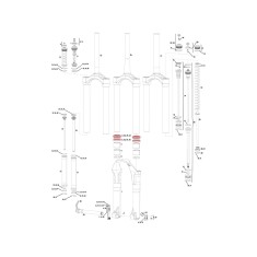 Kit joints fourche 40 mm Totem - Kit joints pour fourche de vélo - Equipement VTT - Purebike - Materiel Velo, Accessoires VTT Eq