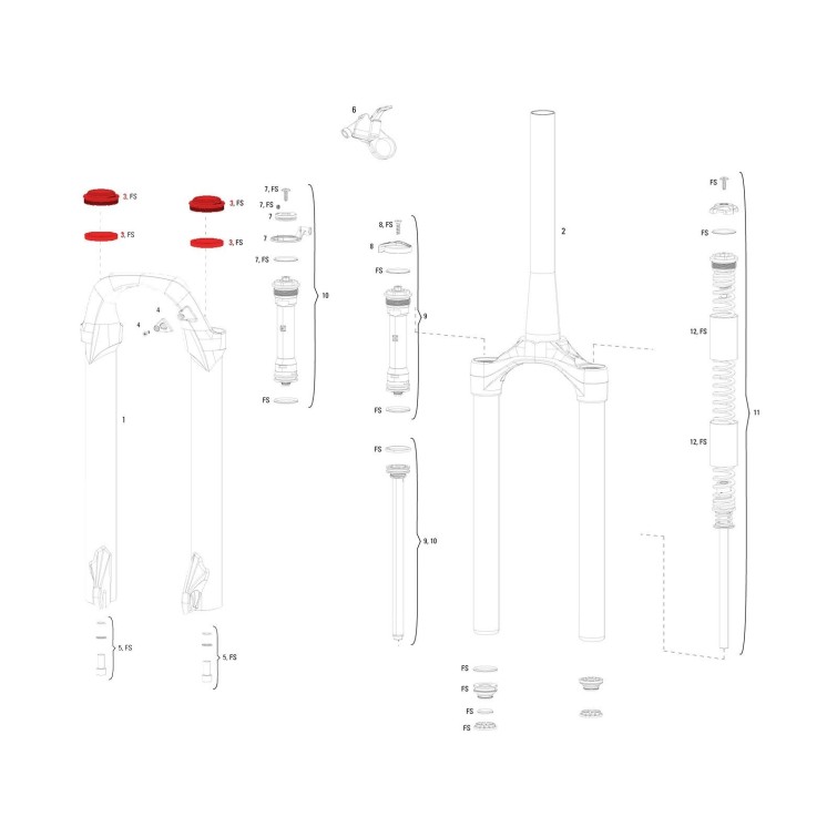 RockShox dust and oil seal kit 30 mm XC30