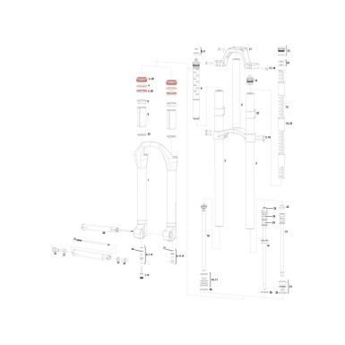 Kit joints fourche 32 mm Boxxer / Reba / Pike - Kit joints pour fourche de vélo - Equipement VTT - Purebike - Materiel Velo, Acc