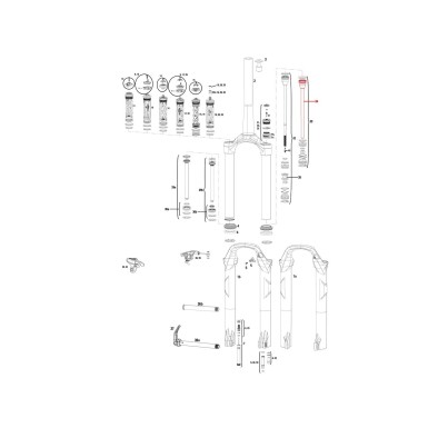 Rock Shox Solo Air shaft pour fourche Reba 2013-2017 / SID B