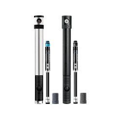 Crank Brothers Pompe Klic HV avec Manomètre et embout CO2 - Purebike