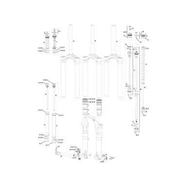 Bagues de guidage pour fourche 40 mm Totem - Pièces Fourche VTT Accessoires Fourche - Equipement VTT - Purebike - Materiel Velo,