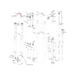 Té supérieur relevé pour Boxxer 35 mm Noir - Purebike