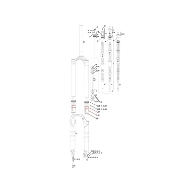 Bagues de guidage pour fourche 32 mm Revelation / Sektor - Purebike  