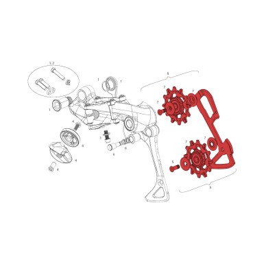 Sram Kit chape interne + galets pour X01 DH - Purebike
