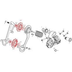 Galets 11 dents pour X7 et X9 10 vitesses (2010-2012) - Purebike