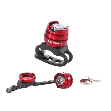 Lampe avant OWL-01 - Rouge - Eclairage VTT et Vélo - Batterie et Lampe Avant ou Arrière - Purebike - Materiel Velo, Accessoires 