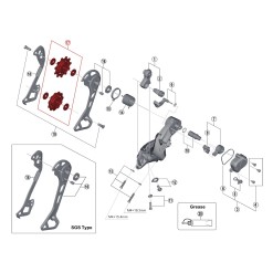 Galets de dérailleur pour Shimano XT M8000 - PureBike